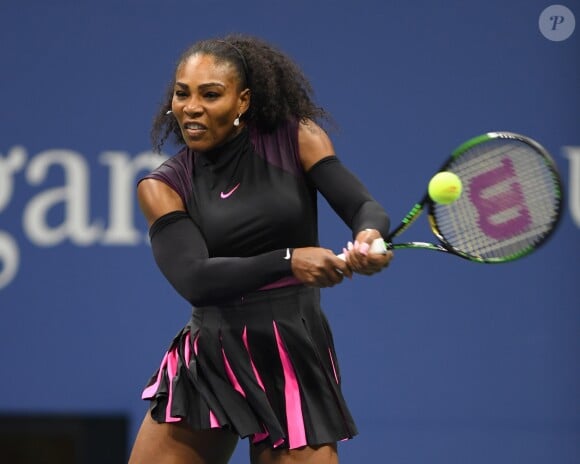 Serena Williams pendant l'US Open 2016 au USTA Billie Jean King National Tennis Center à Flushing Meadow, New York, le 1er Septembre 2016.