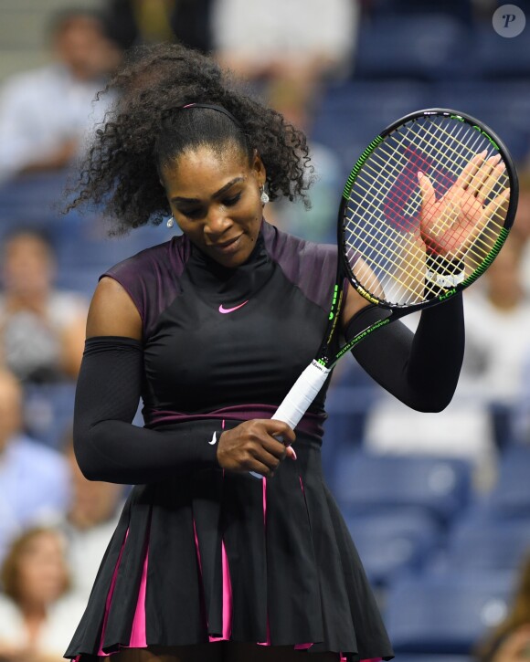 Serena Williams pendant l'US Open 2016 au USTA Billie Jean King National Tennis Center à Flushing Meadow, New York, le 1er Septembre 2016.