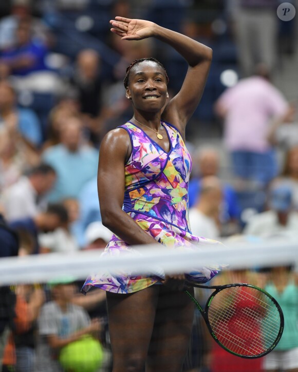 Venus Williams pendant l'US Open 2016 au USTA Billie Jean King National Tennis Center à Flushing Meadow, New York, le 1er Septembre 2016.