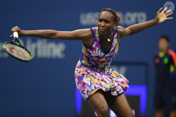Venus Williams pendant l'US Open 2016 au USTA Billie Jean King National Tennis Center à Flushing Meadow, New York, le 1er Septembre 2016.