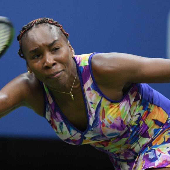 Venus Williams pendant l'US Open 2016 au USTA Billie Jean King National Tennis Center à Flushing Meadow, New York, le 1er Septembre 2016.