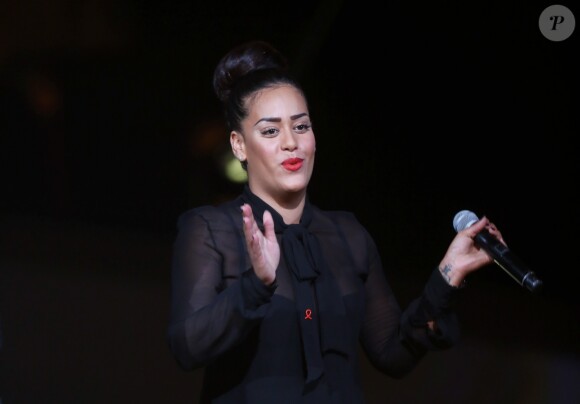 Exclusif - Amel Bent - Enregistrement de l'émission "Alors on chante" au palais des sports à Paris, le 16 novembre 2014