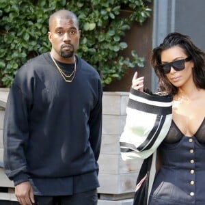 Kim Kardashian et son mari Kanye West sortent d'un rendez-vous à Tribeca, New York le 30 août 2016.