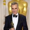 Daniel Day-Lewis avec son Oscar du meilleur acteur pour sa performance dans Lincoln le 24 février 2013