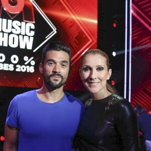 Exclusif - Céline Dion et Florent Mothe lors de l'enregistrement de l'émission "M6 Music Show - 100% Tubes 2016" à Paris. Le 15 juin 2016. L'émission sera diffusée le 7 septembre 2016 à 21:00 heures. © Dominique Jacovides / Bestimage