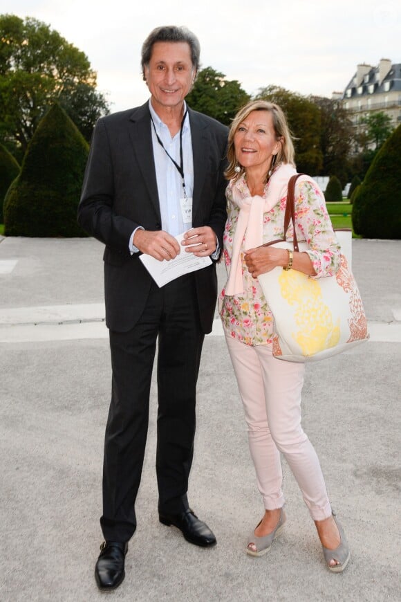 Patrick de Carolis et sa femme Carol-Anne - Représentation de "La Bohéme" à l'Hôtel des Invalides dans le cadre du festival Opéra en Plein Air à Paris le 6 septembre 2016. © Coadic Guirec/bestimage