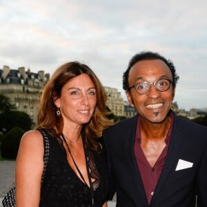 Manu Katché et sa femme Laurence - Représentation de "La Bohème" à l'Hôtel des Invalides dans le cadre du festival Opéra en Plein Air à Paris le 6 septembre 2016. © Coadic Guirec/bestimage