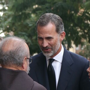 Flavia Hohenlohe, le roi Felipe VI d'Espagne lors de la messe d'obsèques à la mémoire de Marco de Hohenlohe-Langenburg, 19e duc de Medinaceli, le 6 septembre 2016 en la basilique de Nuestro Padre Jesus de Medinaceli à Madrid.