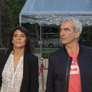 Raymond Domenech et Estelle Denis - Photocall de la soirée des joueurs "Roland-Garros 2016" au Petit Palais à Paris le 19 mai 2016