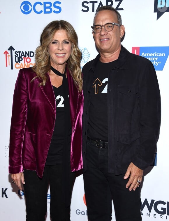 Rita Wilson et Tom Hanks le 9 septembre 2016 au Walt Disney Concert Hall à Los Angeles pour la soirée de bienfaisance télévisée au profit de la lutte contre le cancer Stand Up to Cancer.