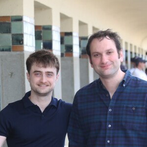 Daniel Radcliffe et le réalisateur Daniel Ragussis - Inauguration de la cabine de Daniel Radcliffe sur les planches au 42ème Festival du Film Américain de Deauville le 10 septembre 2016. © Denis Guignebourg / Bestimage