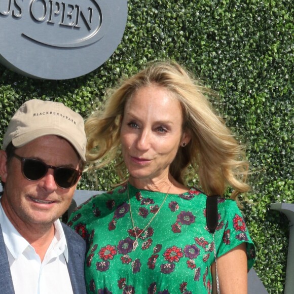 Michael J. Fox et sa femme Tracy à l'US Open le 11 septembre 2016 à New York pour la finale entre Stan Wawrinka et Novak Djokovic, remportée par le Suisse. © John Barrett/Globe Photos/Zuma Press/Bestimage