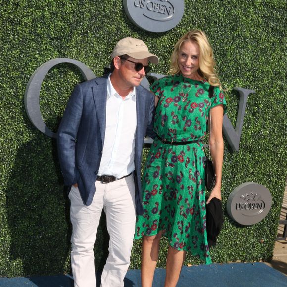 Michael J. Fox et sa femme Tracy à l'US Open le 11 septembre 2016 à New York pour la finale entre Stan Wawrinka et Novak Djokovic, remportée par le Suisse. © John Barrett/Globe Photos/Zuma Press/Bestimage