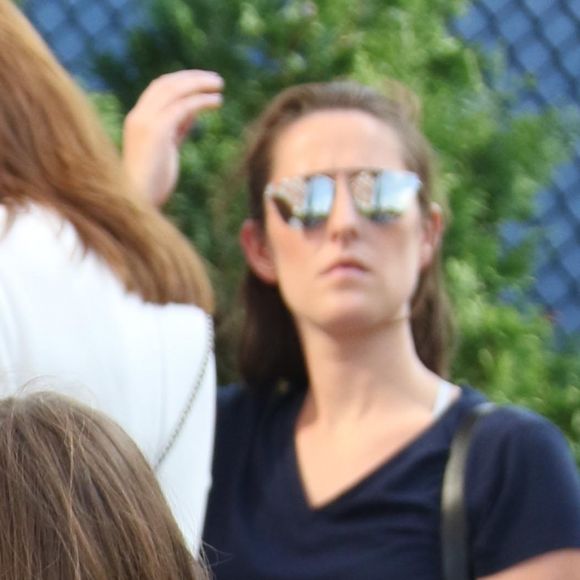 Jessica Alba était présente avec ses filles Honor et Haven à l'US Open le 10 septembre 2016 à New York pour la finale dames, remportée par Angelique Kerber. © John Barrett/Globe Photos/Zuma Press/Bestimage