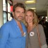 Clovis Cornillac et sa femme Lilou Fogli - 12ème édition du "BGC Charity Day" à Paris le 12 septembre 2016. © Veeren/Bestimage