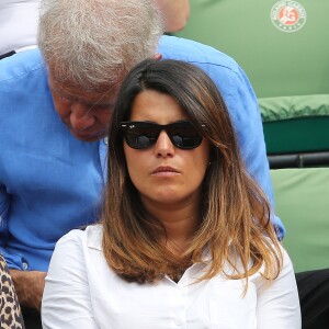 Karine Ferri - People dans les tribunes lors du Tournoi de Roland-Garros (les Internationaux de France de tennis) à Paris, le 27 mai 2016. © Cyril Moreau/Bestimage