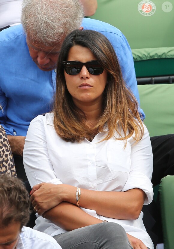 Karine Ferri - People dans les tribunes lors du Tournoi de Roland-Garros (les Internationaux de France de tennis) à Paris, le 27 mai 2016. © Cyril Moreau/Bestimage