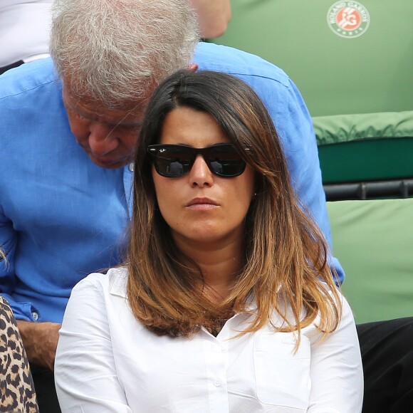 Karine Ferri - People dans les tribunes lors du Tournoi de Roland-Garros (les Internationaux de France de tennis) à Paris, le 27 mai 2016. © Cyril Moreau/Bestimage