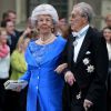 Le comte Carl Johan Bernadotte et la comtesse Gunnila, comte et comtesse de Wisborg, au mariage de la princesse Victoria de Suède et du prince Daniel le 19 juin 2010 à Stockholm.
