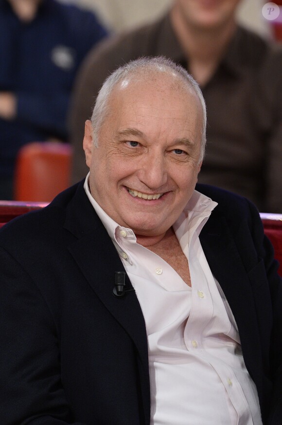 François Berléand - Enregistrement de l'émission "Vivement Dimanche" à Paris le 14 janvier 2015. L'émission sera diffusée le 18 janvier.