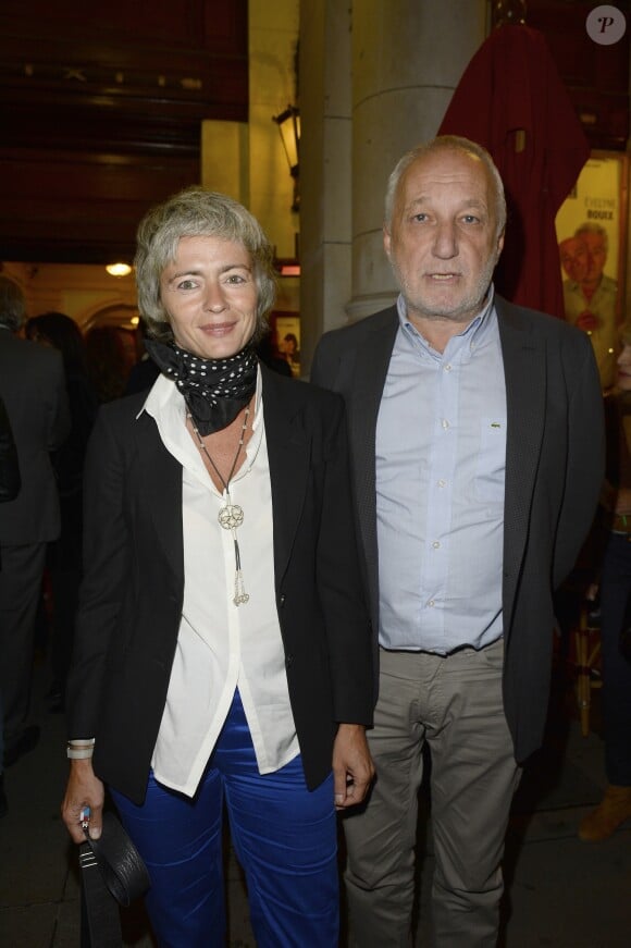François Berléand et sa compagne Alexia Stresi - Générale de la pièce de théâtre "Le Mensonge" au théâtre Edouard VII à Paris, le 14 septembre 2015.