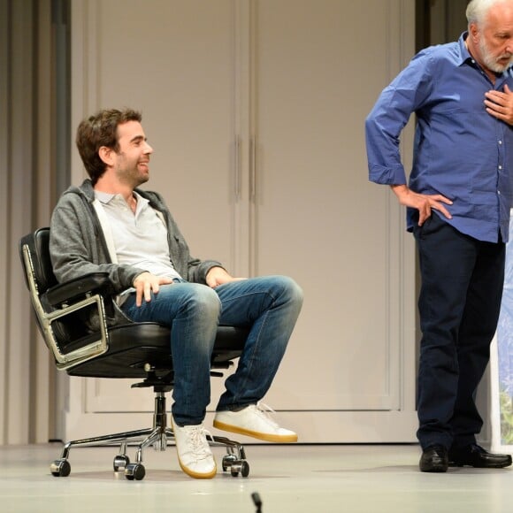 Sébastien Castro, François Berléand et Constance Dollé - Filage de la pièce "Moi, moi & François B" au théâtre Montparnasse à Paris le 8 septembre 2016. © Coadic Guirec/Bestimage