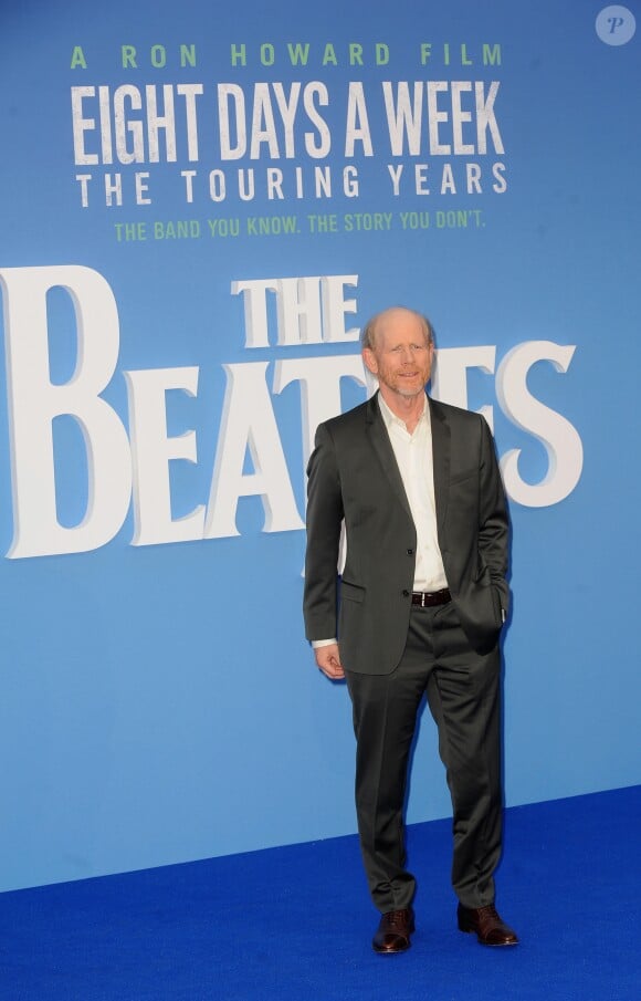 Ron Howard à la première de son documentaire "The Beatles: Eight Days A Week - The Touring Years" au cinéma Odeon à Leicester Square à Londres, le 15 septembre 2016.