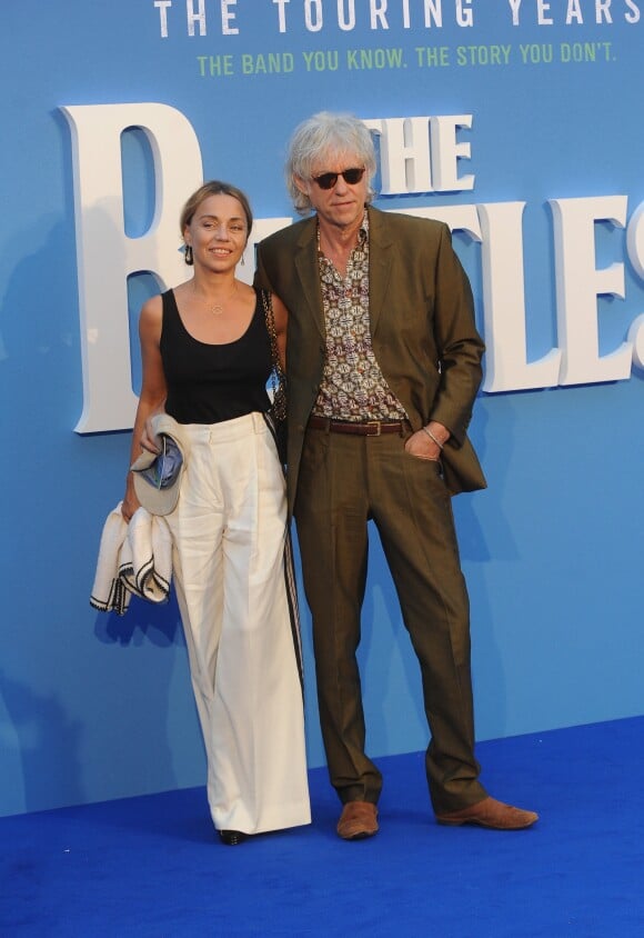 Bob Geldof et sa femme Jeanne Marine à la première de "The Beatles: Eight Days A Week - The Touring Years" au cinéma Odeon à Leicester Square à Londres, le 15 septembre 2016.