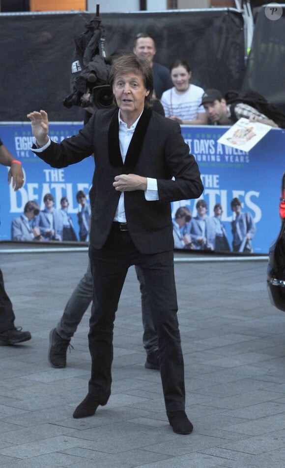 Sir Paul McCartney à la première de "The Beatles: Eight Days A Week - The Touring Years" au cinéma Odeon à Leicester Square à Londres, le 15 septembre 2016.