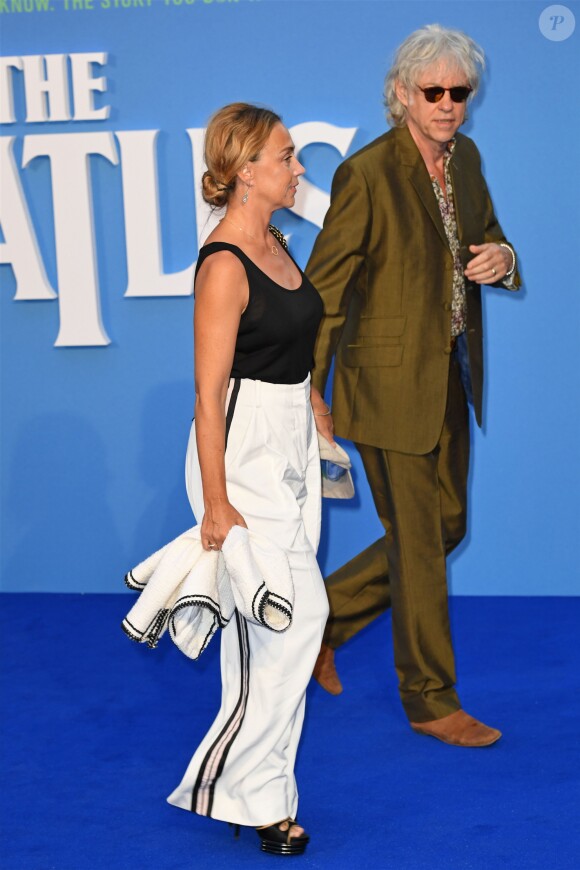 Bob Geldof et sa femme Jeanne Marine à la première de "The Beatles: Eight Days A Week - The Touring Years" au cinéma Odeon à Leicester Square à Londres, le 15 septembre 2016.