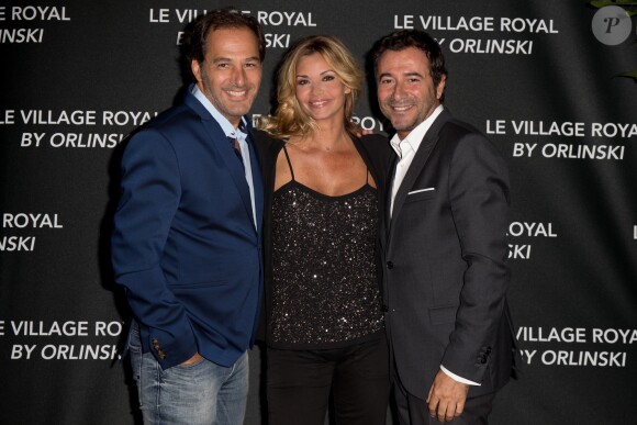 Exclusif - Première sortie de Ingrid Chauvin et son mari Thierry Peythieu depuis la naissance de leur fils Tom à l'iinauguration du Village Royal By Richard Orlinski à Paris le 15 septembre 2016. © Bellak-Moreau/Bestimage