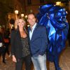 Exclusif - Première sortie de Ingrid Chauvin et son mari Thierry Peythieu depuis la naissance de leur fils Tom à l'iinauguration du Village Royal By Richard Orlinski à Paris le 15 septembre 2016. © Bellak-Moreau/Bestimage