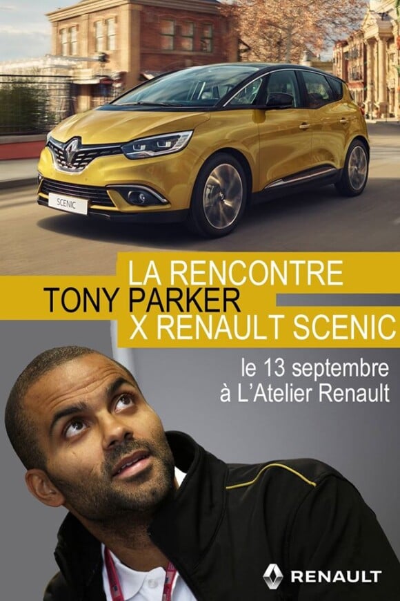 Tony Parker rencontrait le public à l'Atelier Renault sur les Champs-Elysées le 13 septembre 2016