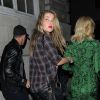 Clara Paget, Amber Heard et un ami arrivent à la soirée LOVE Magazine au club Loulou's à Londres, Royaume Uni, le 19 septembre 2016.