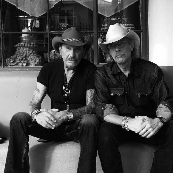 Johnny Hallyday photographié par Laeticia à Santa Fe, le 22 septembre 2016.
