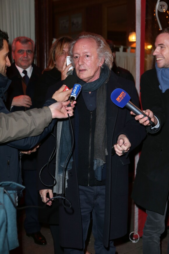 Didier Barbelivien - Nicolas Sarkozy fete son 58eme anniversaire avec ses amis au restaurant Giulio Rebellato a Paris le 28 Janvier 2013.