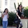 Courteney Cox et sa fille Coco Arquette se rendent chez des amis à Los Angeles, Californie, Etats-Unis, le 11 août 2016.