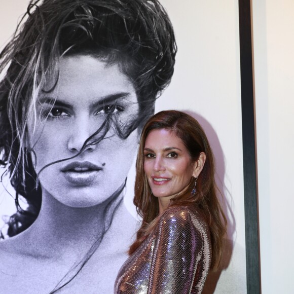 Exclusif - Cindy Crawford lors du vernissage de l'exposition photographique de Marco Glaviano et lancement de son livre "Glaviano 50" qui réunit les clichés forts de la carrière du photographe, organisé par Muse Monaco et crée par Rita Caltagirone et Vanessa Erbaggio, à la galerie Monaco Modern'Art, le 12 septembre 2016