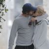 Exclusif - Patrick Schwarzenegger embrasse et câline sa petite amie Abby Champion à la sortie d'un complexe sportif à Santa Monica. Patrick a fêté son anniversaire (23 ans) la veille. Le 19 septembre 2016