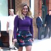 Hilary Duff à la sortie d'un immeuble à New York, le 26 septembre 2016
