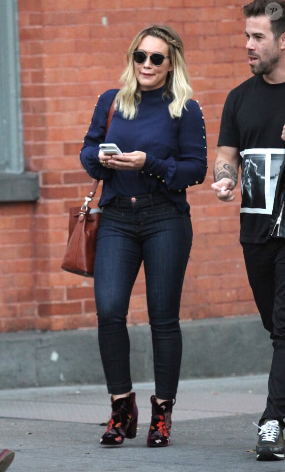 Hilary Duff dans les rues de New York, le 13 septembre 2016.