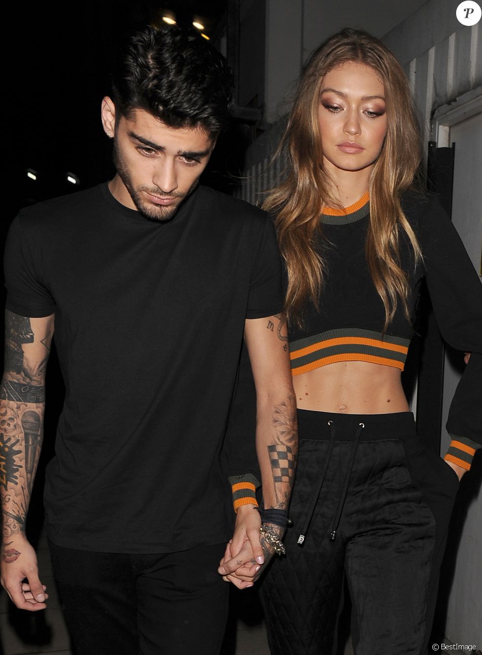 Zayn Malik Et Sa Compagne Gigi Hadid Quitte Le Défilé De Mode Versace Versus à Londres Le 17 