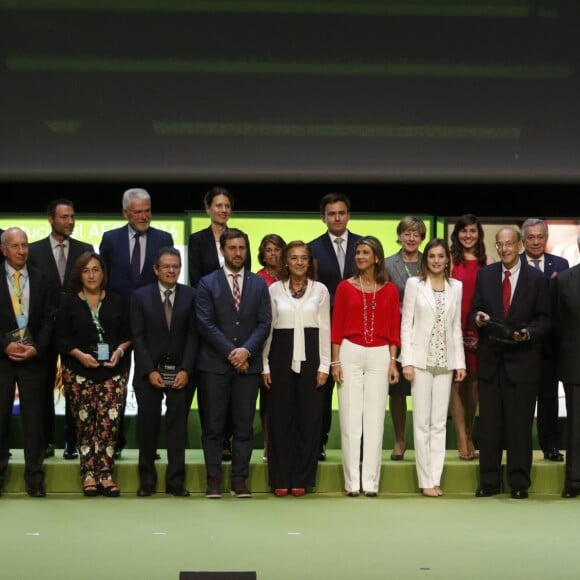 La reine Letizia d'Espagne lors de la Journée mondiale de la lutte contre le cancer à Barcelone le 22 septembre 2016.