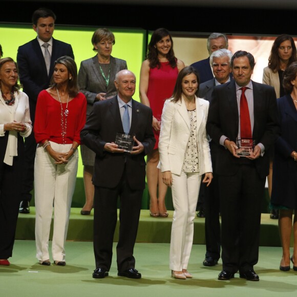 La reine Letizia d'Espagne lors de la Journée mondiale de la lutte contre le cancer à Barcelone le 22 septembre 2016.