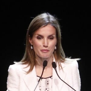 La reine Letizia d'Espagne lors de la Journée mondiale de la lutte contre le cancer à Barcelone le 22 septembre 2016.