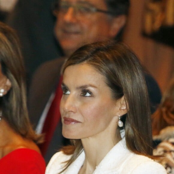 La reine Letizia d'Espagne lors de la Journée mondiale de la lutte contre le cancer à Barcelone le 22 septembre 2016.