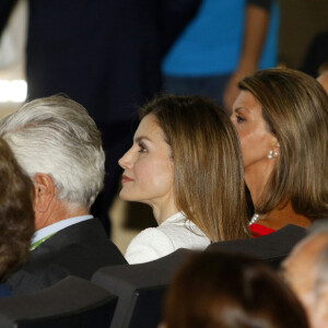 La reine Letizia d'Espagne lors de la Journée mondiale de la lutte contre le cancer à Barcelone le 22 septembre 2016.