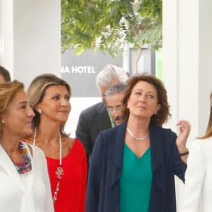 La reine Letizia d'Espagne lors de la Journée mondiale de la lutte contre le cancer à Barcelone le 22 septembre 2016.