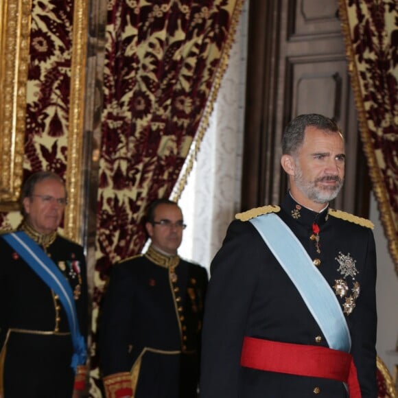 Le roi Felipe VI d'Espagne reçoit des lettres de créance au palais à Madrid le 22 septembre 2016.