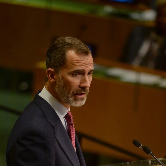 Le roi Felipe VI d'Espagne - Conseil de sécurité de l'ONU à New York le 20 septembre 2016